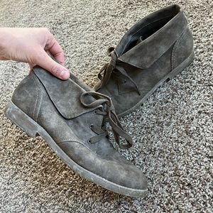 Grey ankle booties